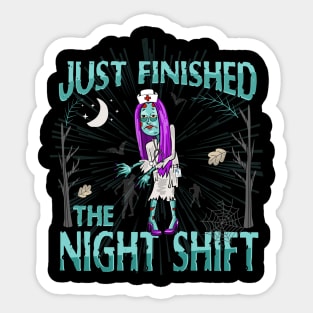 funny halloween nurse Sticker